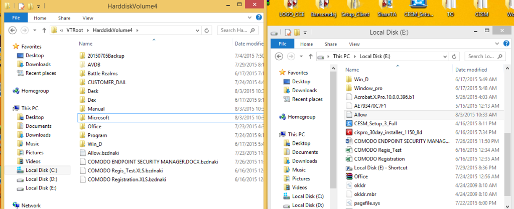 การเข้ารหัสไฟล์ทั้งหมดของ Cryptolocker จะถูกเขียนลงไปยัง Virtual Hard Drive และไม่มีผลกระทบใดๆ ต่อไฟล์ต้นฉบับ ทำให้พนักงานยังคงทำงานได้ตามปกติเหมือนไม่มีอะไรเกิดขึ้น