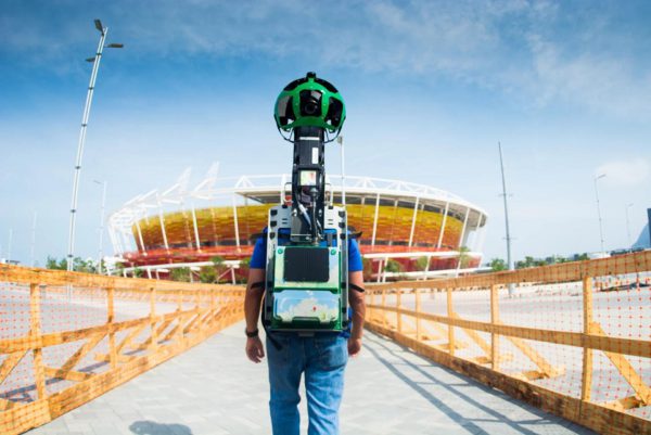 ทีมงาน Google Trekker เดินบันทึกภาพแบบ 360 องศา บริเวณภายในของ Rio’s Olympic Park