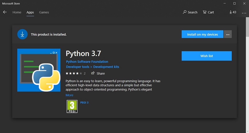 Python 3.7 พร้อมใช้งานแล้วบน Microsoft Store สำหรับ Windows 10 ...
