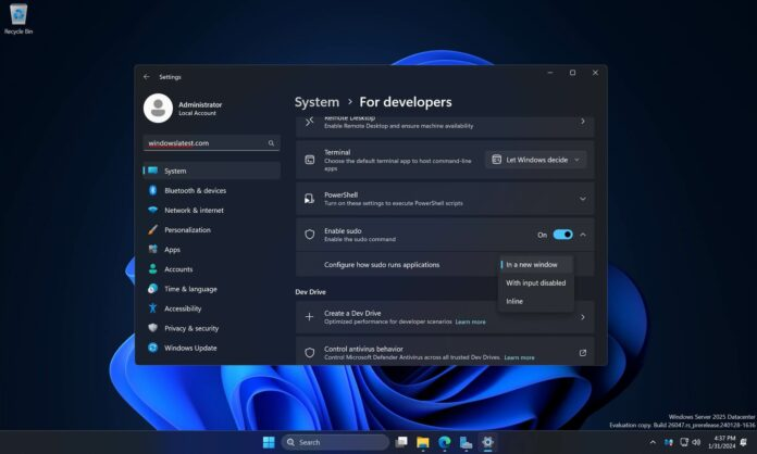 Microsoft เตรียมใส่คำสั่ง Linux “sudo” เข้า Windows Server 2025 ...