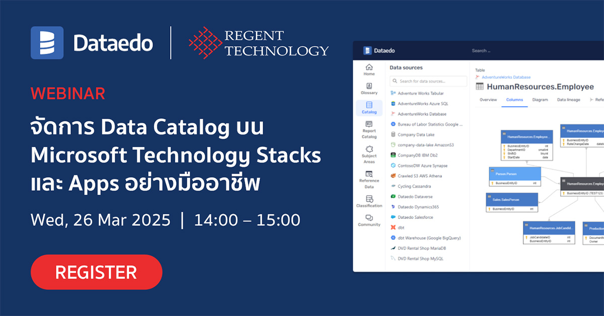 Dataedo Webinar: จัดการ Data Catalog บน Microsoft Technology Stacks และ ...
