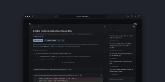 Cursor เปิดตัว AI Coding Agents บน Web และ Mobile Browser – TechTalkThai